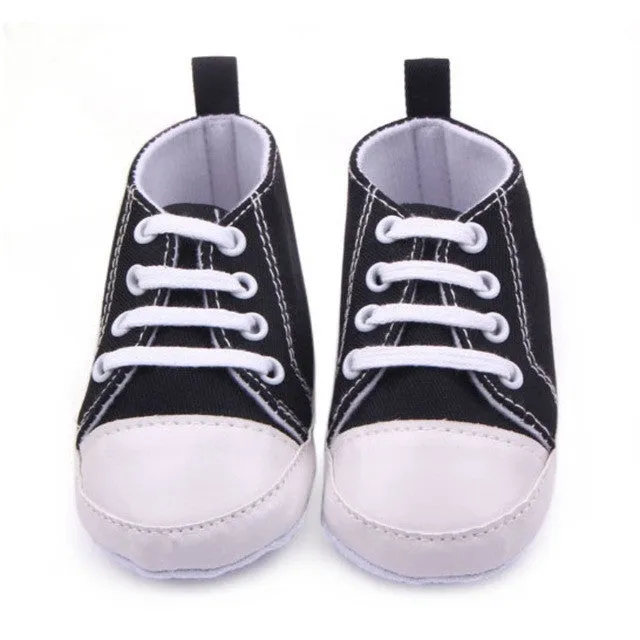 12 Colors Infant Toddler Canvas Sneakers Baby Boy Girl Soft Sole Crib Shoes First Walkers for 0-12M