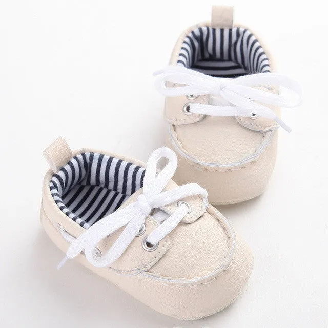 2016 Fashion Classic Leisure Blue Infant Toddler Baby Boy Kid Prewalker PU Leather Shoes Crib Babe Soft Soled Loafer 0-1 Years