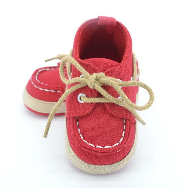 2016New Spring Autumn Toddler First Walker Baby Shoes Boy Girl Soft Sole Crib Laces Sneaker Prewalker Sapatos