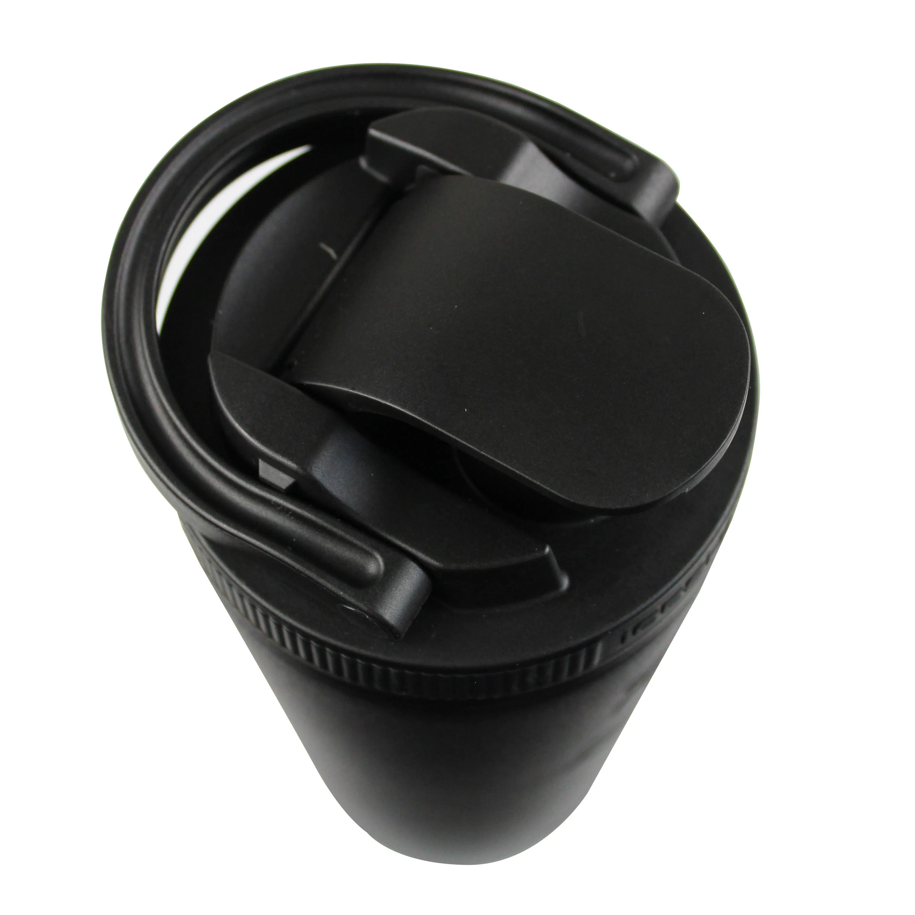 26oz Shaker Lid - Black Lid with Black Band