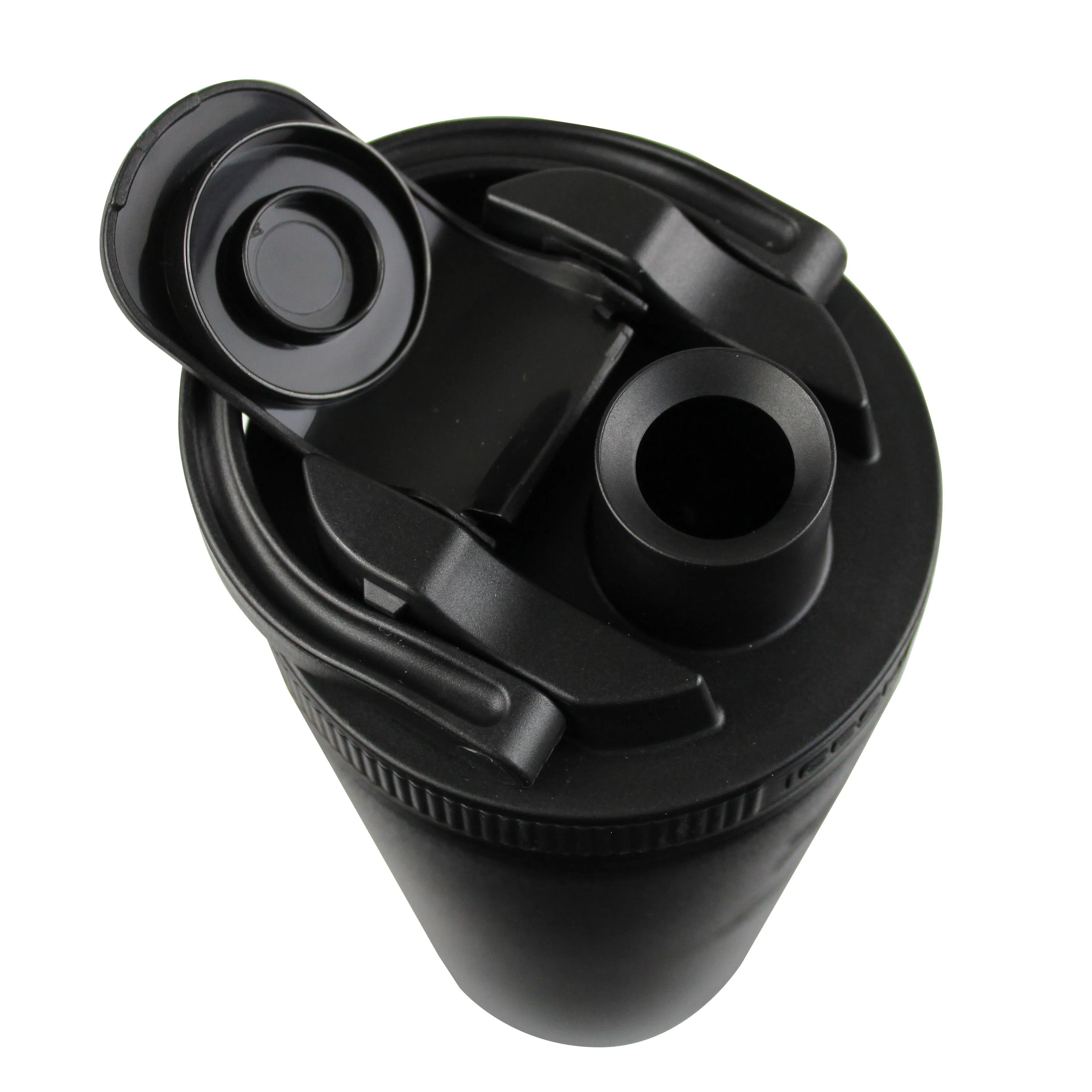 26oz Shaker Lid - Black Lid with Black Band