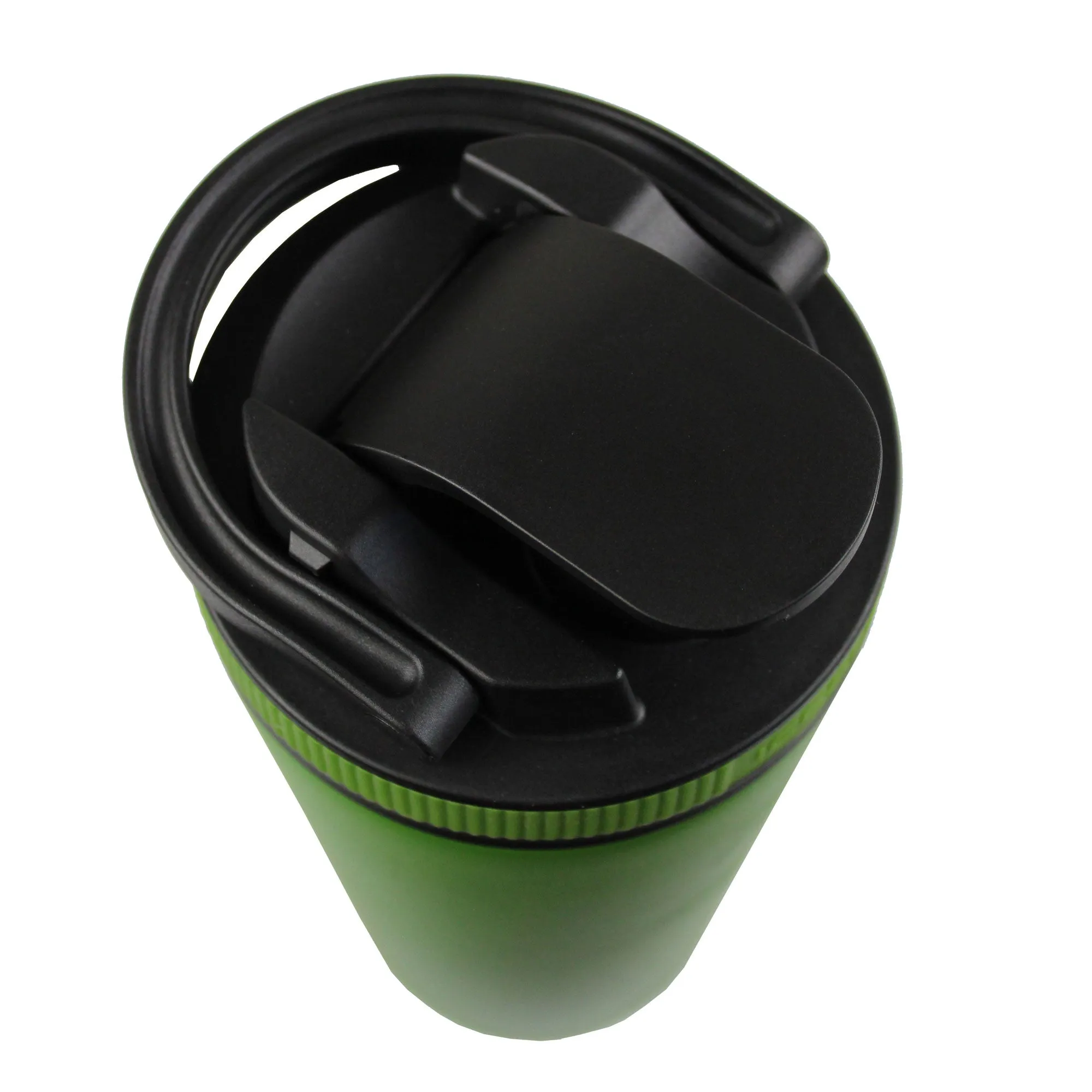 26oz Shaker Lid - Black Lid with Green Band