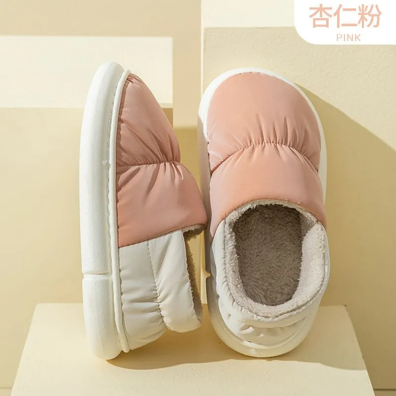 Advbridge botas de mujer Toast Winter Women Slippers Warm Indoor Thick Sole Men Home Shoes Plush Dual purpose Shoe Light Outside Slippers