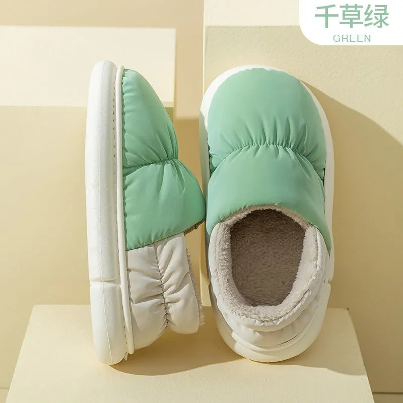 Advbridge botas de mujer Toast Winter Women Slippers Warm Indoor Thick Sole Men Home Shoes Plush Dual purpose Shoe Light Outside Slippers