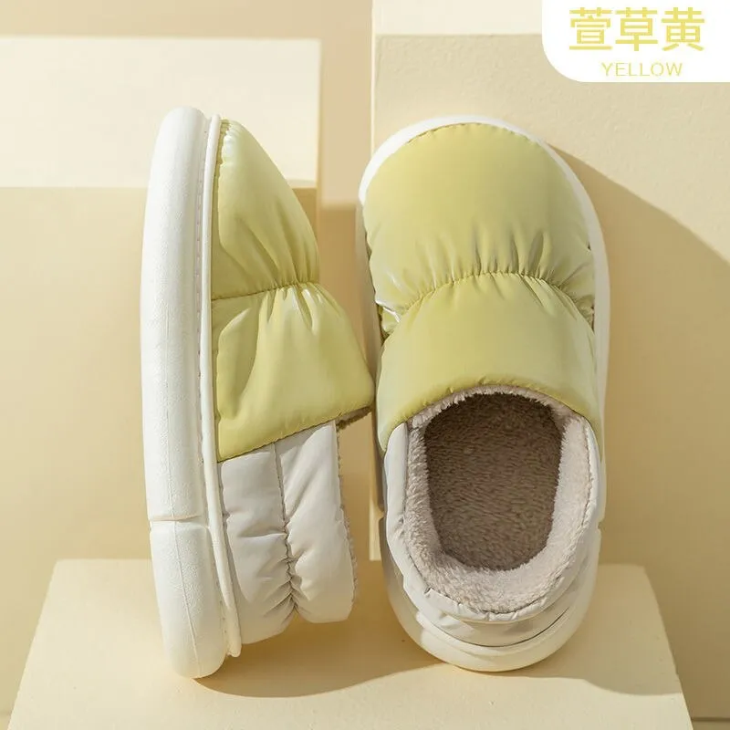 Advbridge botas de mujer Toast Winter Women Slippers Warm Indoor Thick Sole Men Home Shoes Plush Dual purpose Shoe Light Outside Slippers