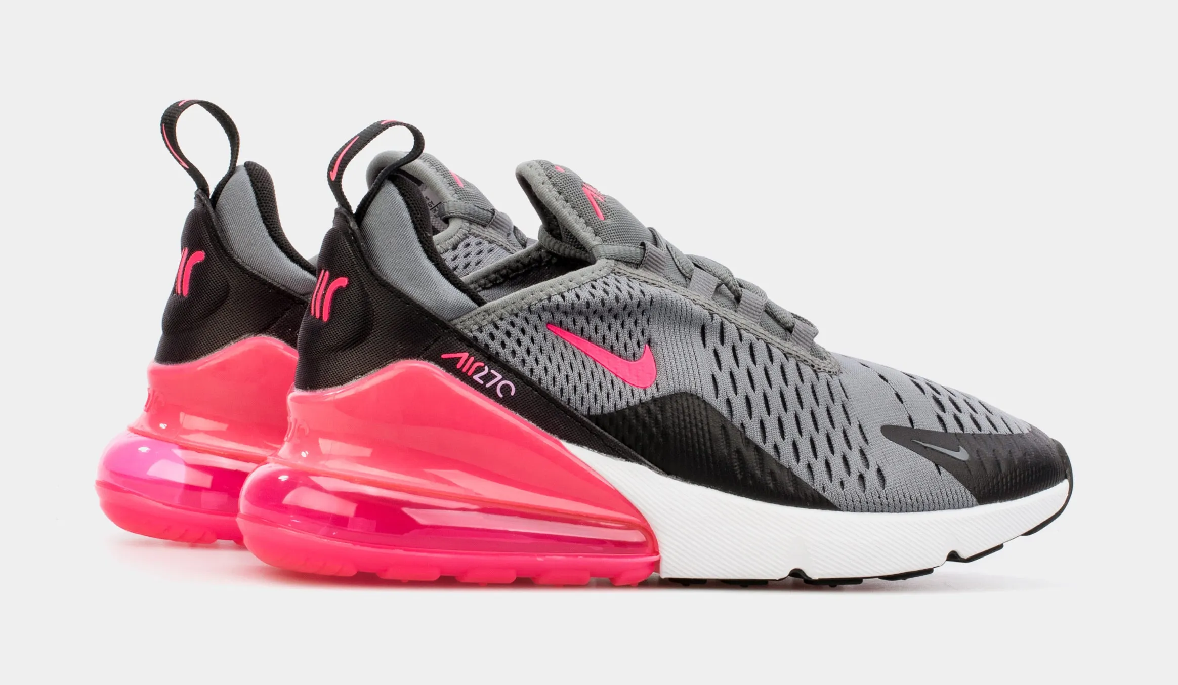 Air Max 270 Grade School Lifestyle Shoes (Grey/Pink)