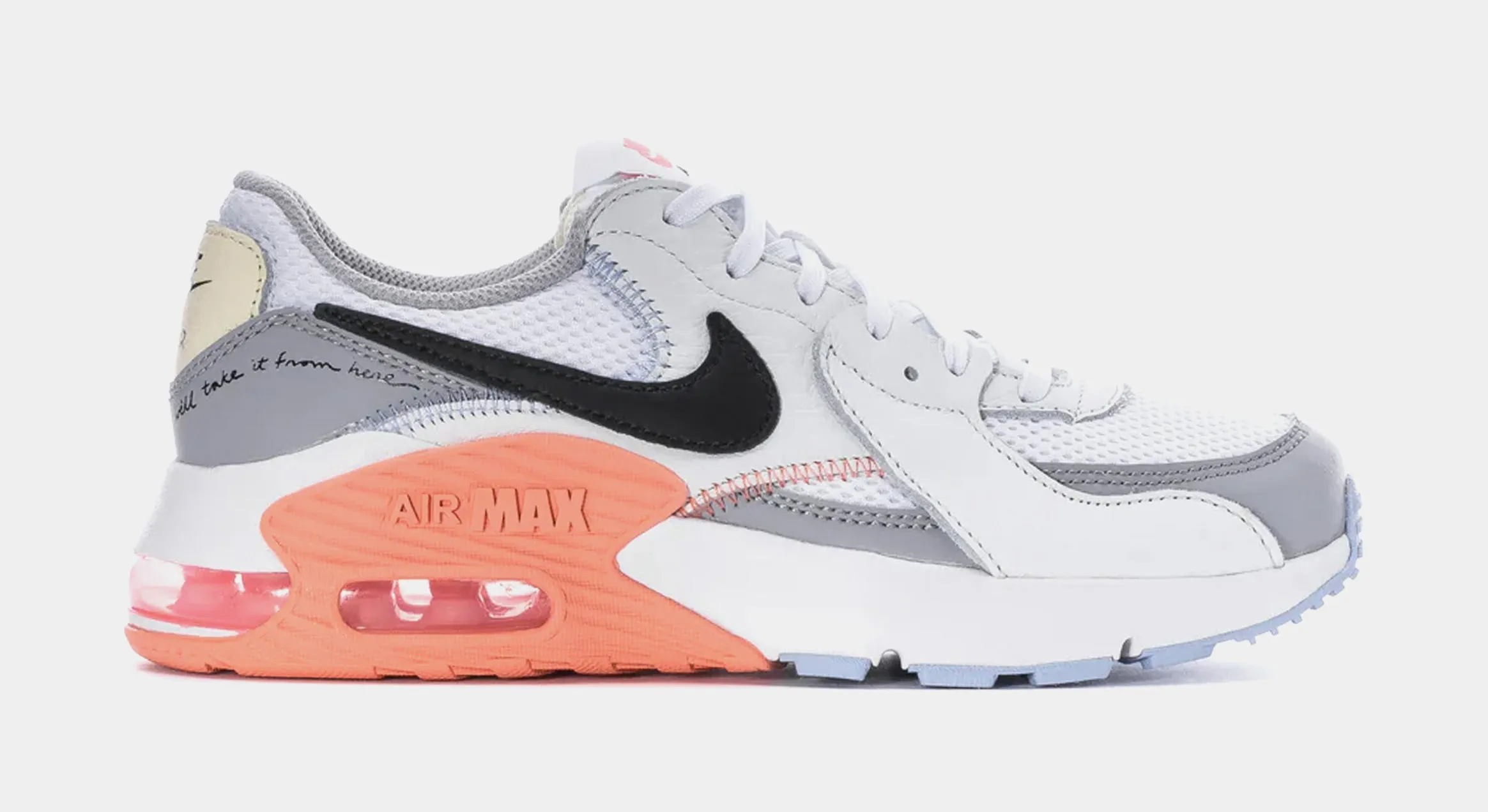 Air Max Excess Womens Running Shoes (White/Coral Pink)