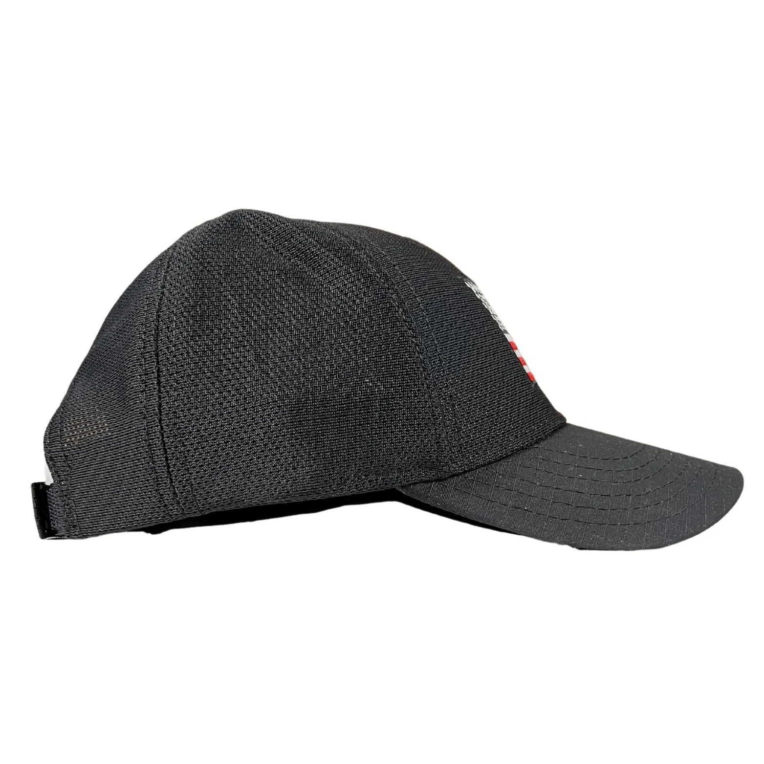 American Flag Mesh-on-Mesh Black Trucker Hat