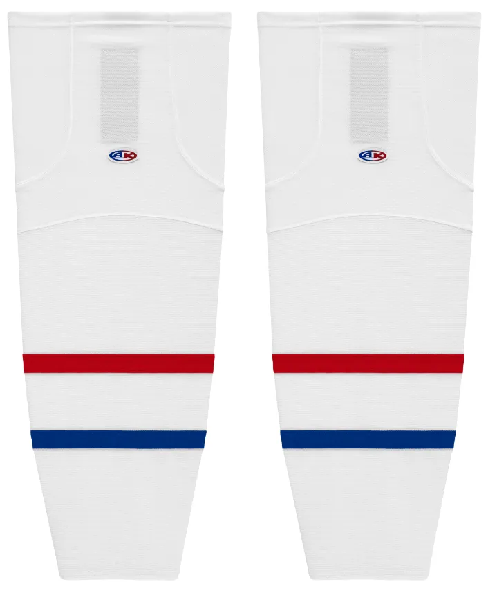 Athletic Knit (AK) HS2100-309 Montreal Canadiens White Mesh Ice Hockey Socks