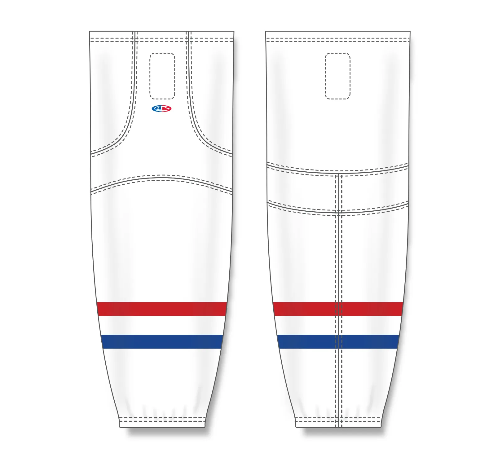 Athletic Knit (AK) HS2100-309 Montreal Canadiens White Mesh Ice Hockey Socks