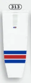 Athletic Knit (AK) HS2100-313 Kitchener Rangers White Mesh Ice Hockey Socks