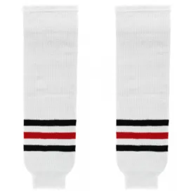 Athletic Knit (AK) HS630-305 Rockford Ice Hogs White Knit Ice Hockey Socks