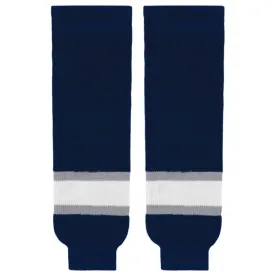 Athletic Knit (AK) HS630-370 2002 Edmonton Oilers Third Navy Knit Ice Hockey Socks