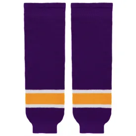 Athletic Knit (AK) HS630-751 Vintage Los Angeles Kings Purple Knit Ice Hockey Socks