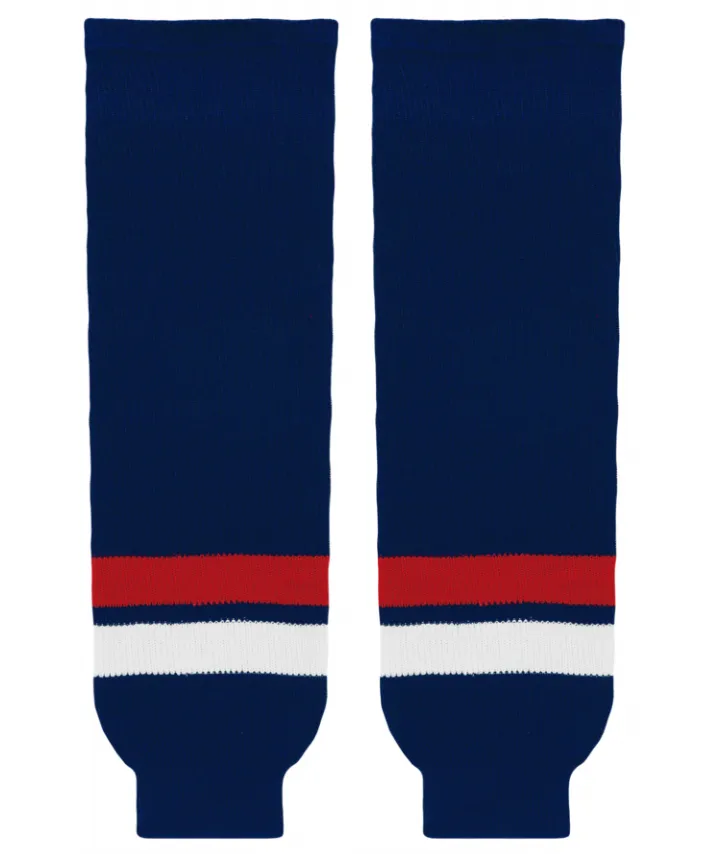 Athletic Knit (AK) HS630-980 2005 Team USA Navy Knit Ice Hockey Socks