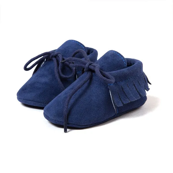 Baby Boy Girl Moccasins Moccs Shoes First Walkers Bebe Fringe Soft Soled Non-slip Footwear Crib Shoes PU Suede Leather Newborn