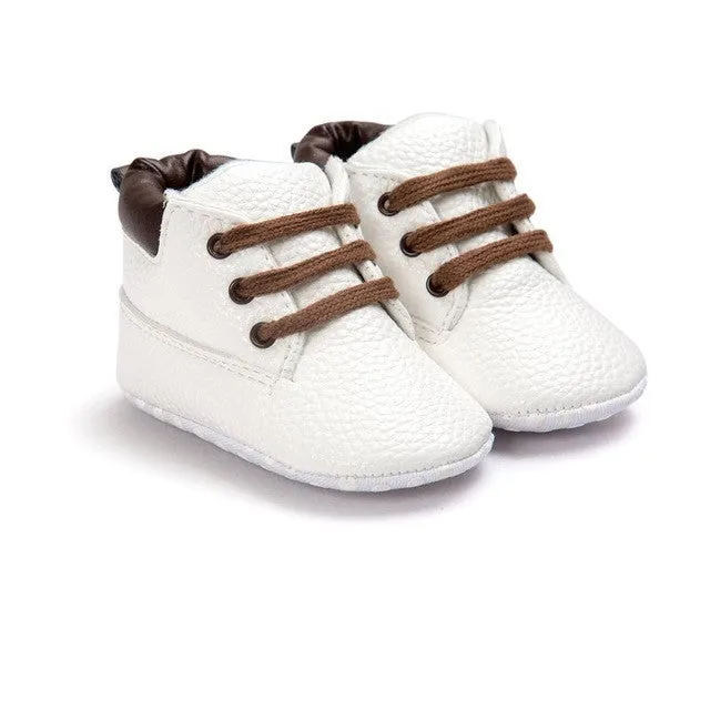 Baby Shoes Boys Toddler Soft Sole Crib Slip-On Lace Up Pre-walker Infant Shoes First Walker