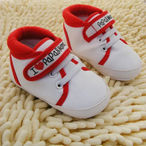 Baby Shoes Branded Newborn Girl Boy Soft Sole Crib Toddler Shoes Canvas Sneaker Prewalker Sports Shoes Casual 0-18 M