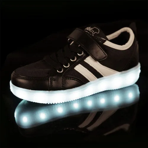 BBX Brand USB Kids LED Shoes Fashion LED Sneakers Children's Breathable Sport Lighted Luminous Boys Girls Shoes Free Shipping