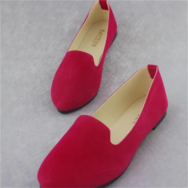 Big Size Women Flats Candy Color Shoes Woman Loafers Summer Fashion Sweet Flat Casual Shoes Women Zapatos Mujer Plus Size 35-43