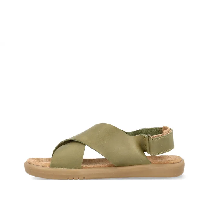 Bobux Kid  Plus Glide Sea Kelp Green Open Toe Sandal 851103