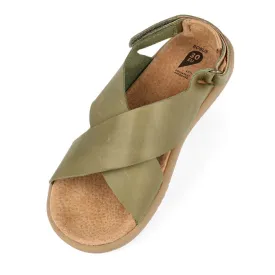 Bobux Kid  Plus Glide Sea Kelp Green Open Toe Sandal 851103