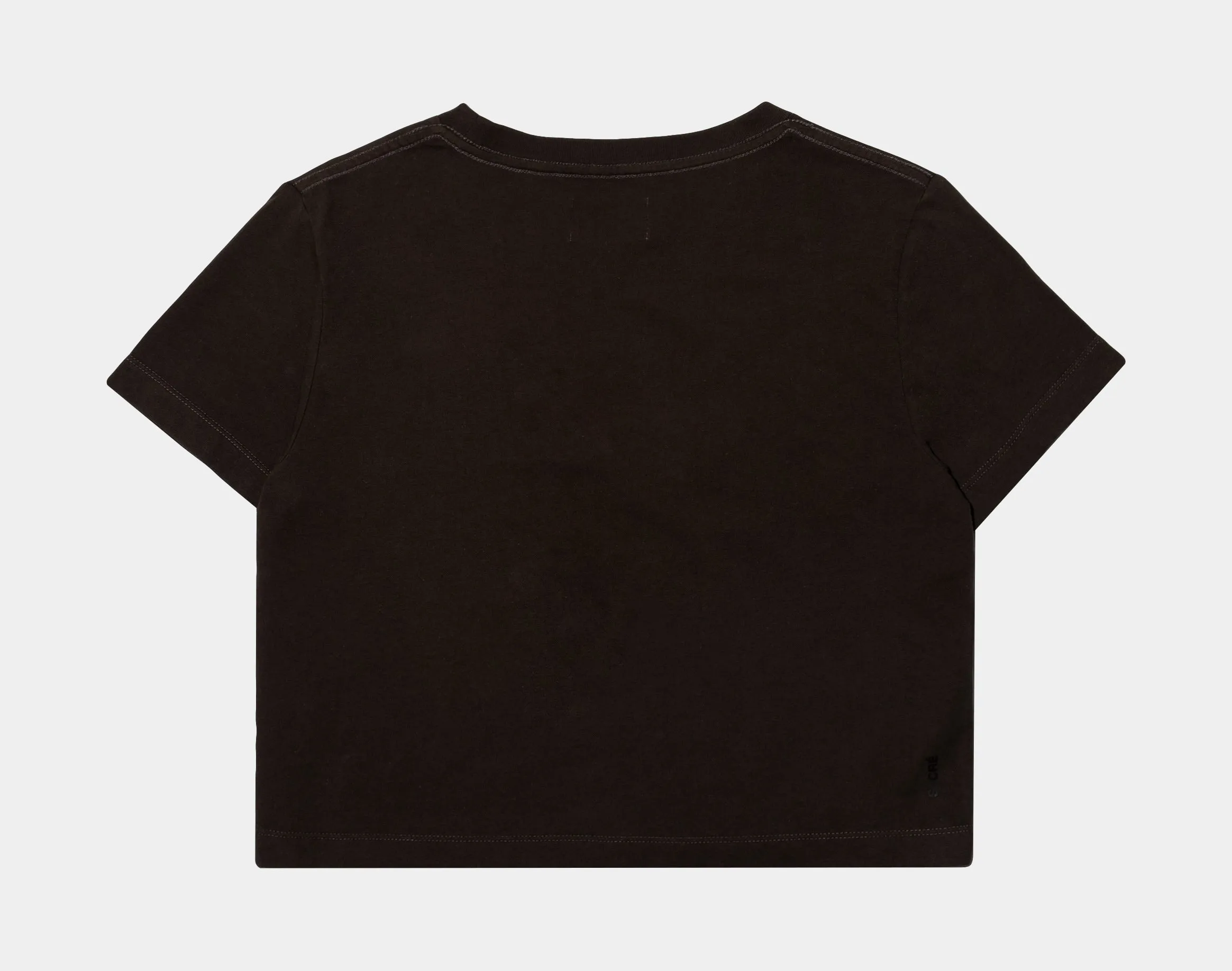 Carine Crop Washed Womens T-Shirt (Black)