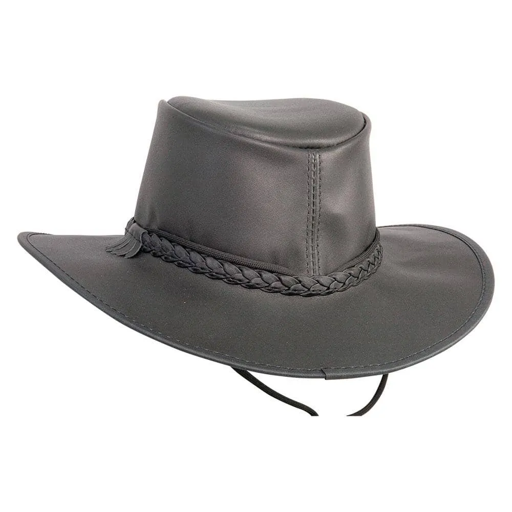 Crusher | Womens Leather Crushable Outback Hat