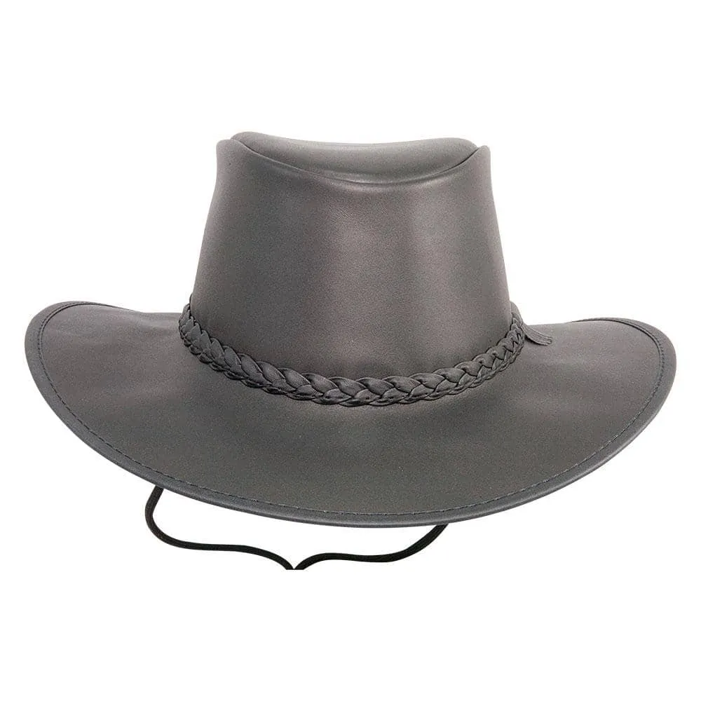 Crusher | Womens Leather Crushable Outback Hat