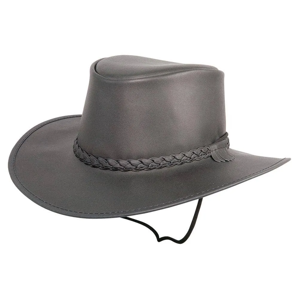 Crusher | Womens Leather Crushable Outback Hat