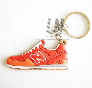 Cute Mini Silicone New Balanceer 574 Key Chain Bag Charm Woman Men Kids Key Ring Gifts Sneaker Key Holder Jordan Shoes Keychain