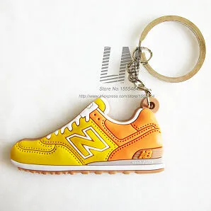 Cute Mini Silicone New Balanceer 574 Key Chain Bag Charm Woman Men Kids Key Ring Gifts Sneaker Key Holder Jordan Shoes Keychain