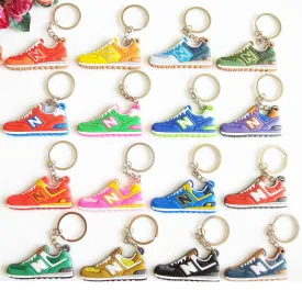 Cute Mini Silicone New Balanceer 574 Key Chain Bag Charm Woman Men Kids Key Ring Gifts Sneaker Key Holder Jordan Shoes Keychain