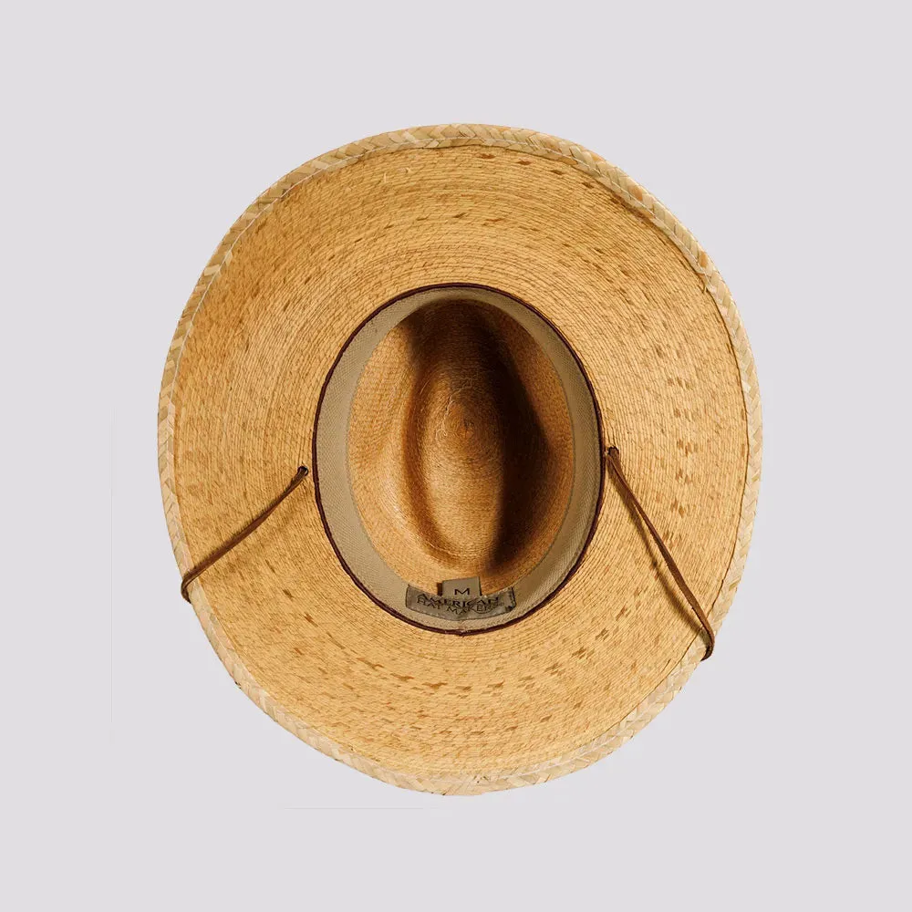 Falcon | Mens Fine Mexican Palm Wide Brim Straw Sun Hat