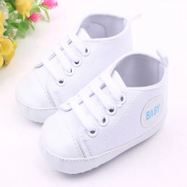 Fashion Infant Toddler Newborn Shoes Baby Girl Boy Sports Sneakers Soft Bottom Anti-slip T-tied First Walkers Prewalker