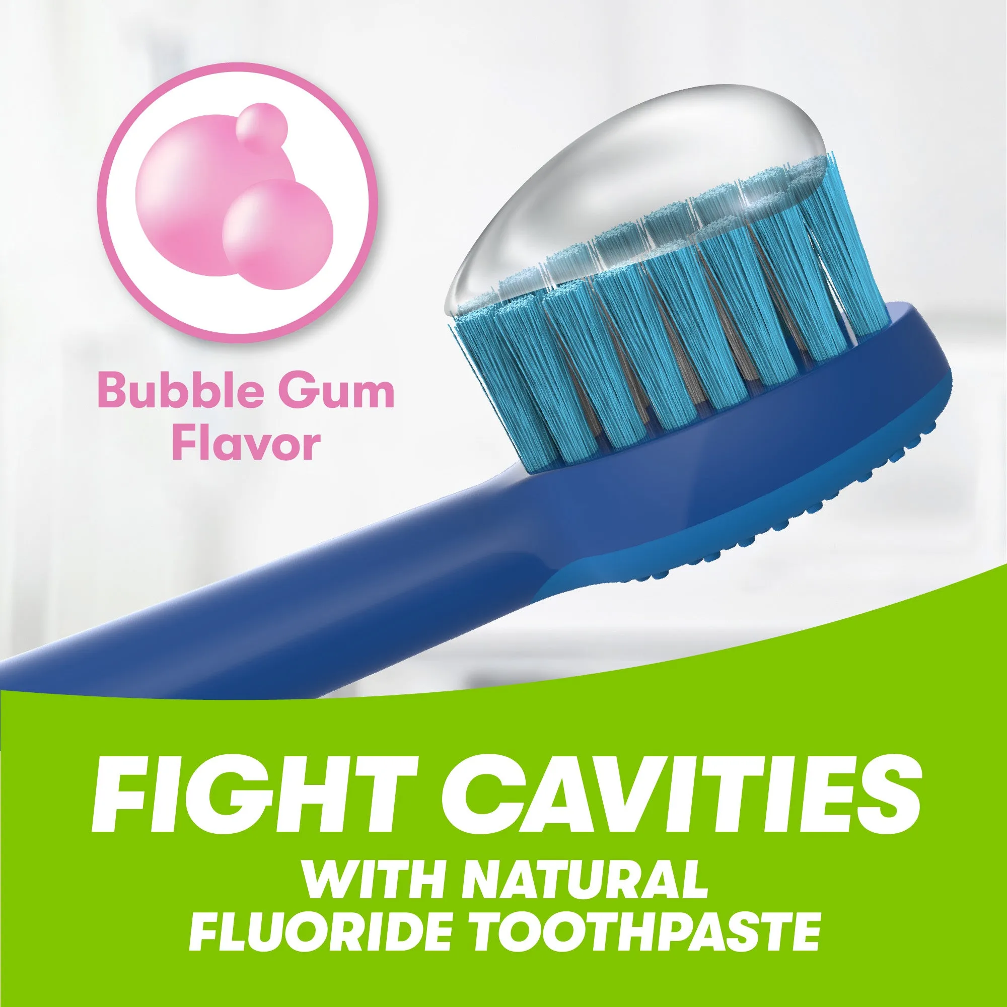 Firefly Kids Anti-Cavity Natural Fluoride Toothpaste, Sonic the Hedgehog, Bubble Gum Flavor