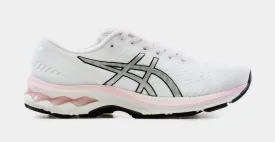 Gel Kayano 27 Womens Running Shoe (White/Pink)