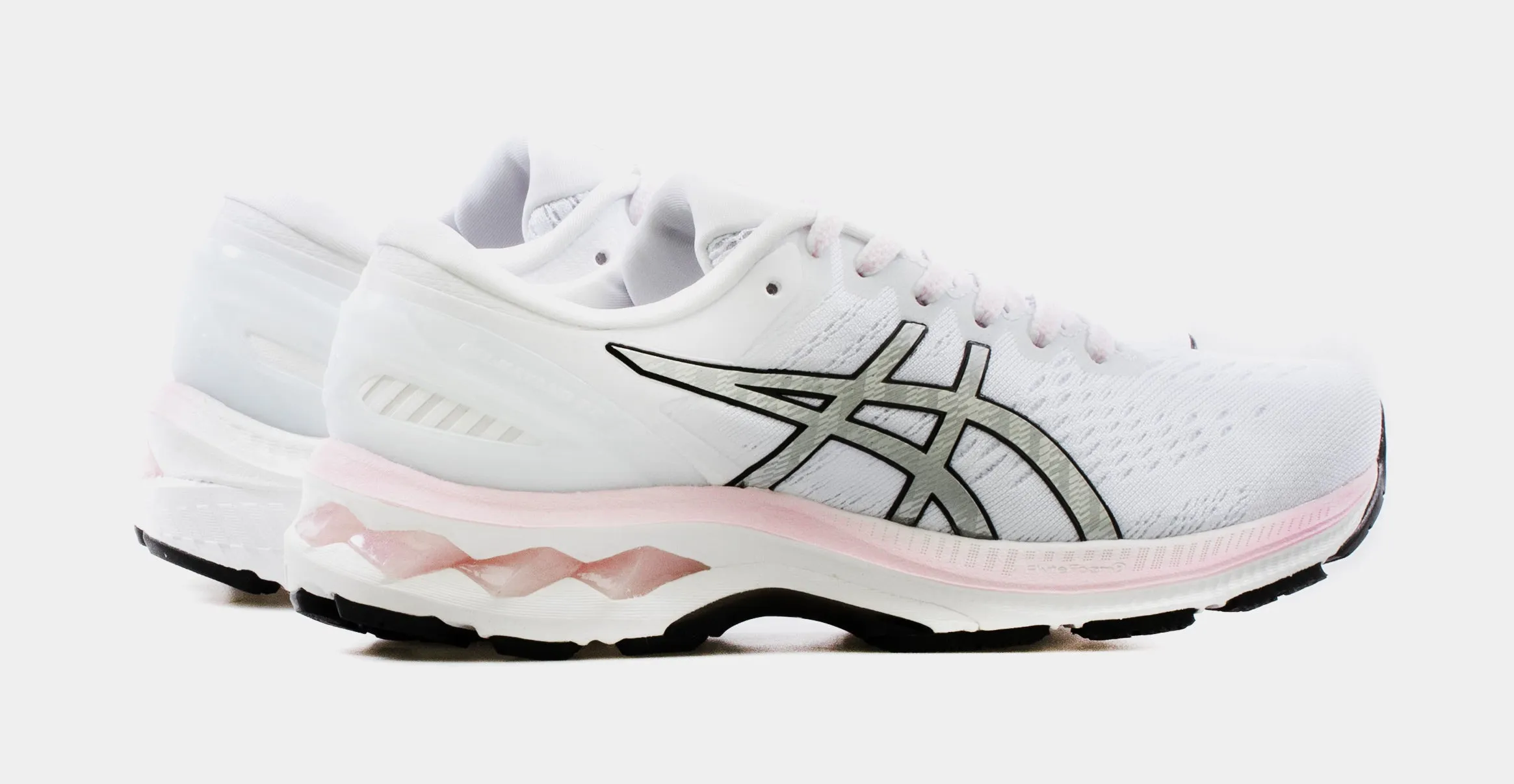 Gel Kayano 27 Womens Running Shoe (White/Pink)