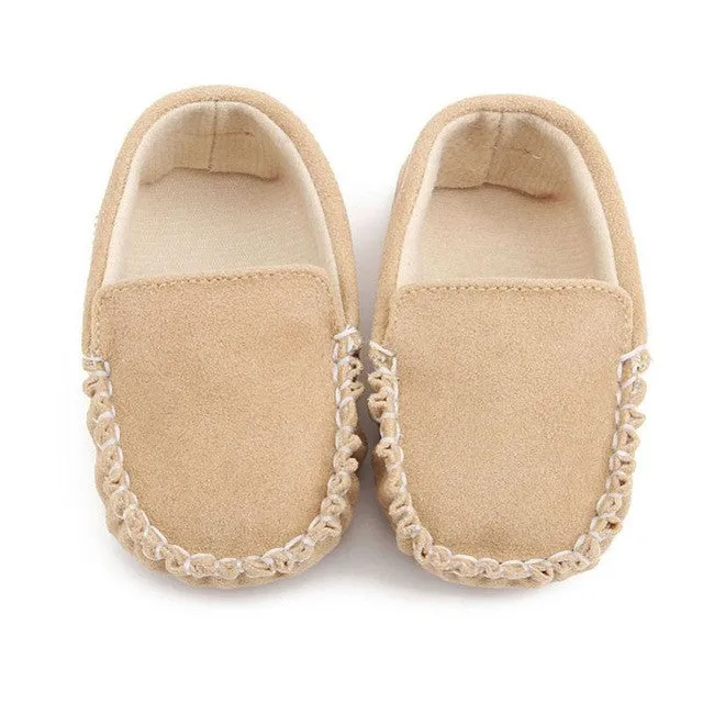 Hot PU Suede Leather Newborn Baby Boy Girl Baby Moccasins Soft Moccs Shoes Soft Soled Non-slip Footwear Crib Shoe