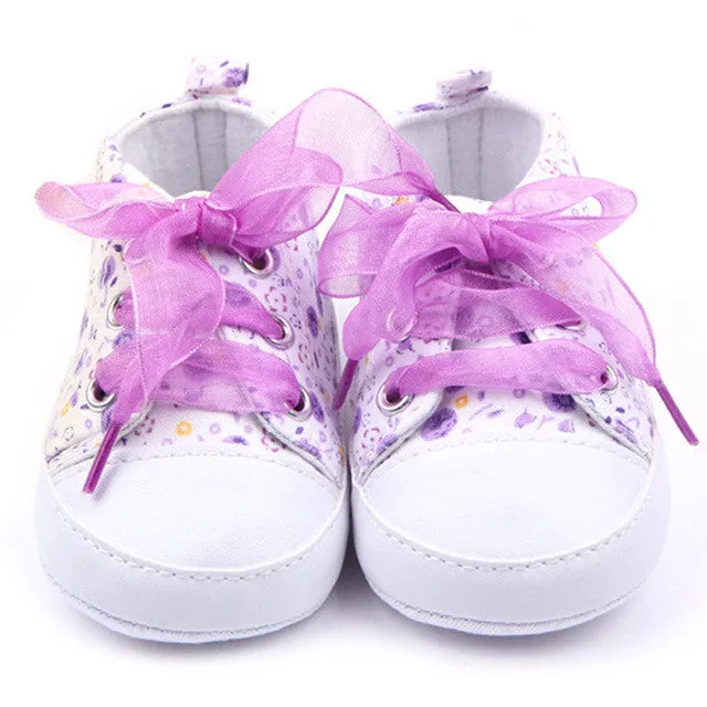 Hot Sales Baby Shoes Girls Cotton Floral Infant Soft Sole Baby First Walker Toddler Shoes 0-18M