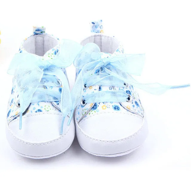 Hot Sales Baby Shoes Girls Cotton Floral Infant Soft Sole Baby First Walker Toddler Shoes 0-18M