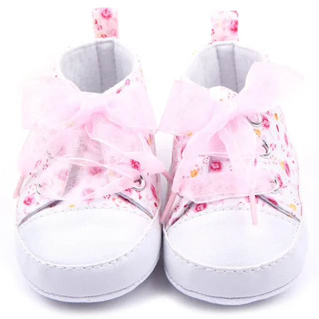 Hot Sales Baby Shoes Girls Cotton Floral Infant Soft Sole Baby First Walker Toddler Shoes 0-18M