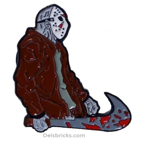 Jason Voorhees with machete Enamel Pins Near Me