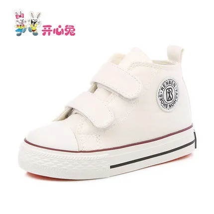 Kids shoes for girl children canvas shoes boys sneakers 2017 Spring autumn girls shoes White High Solid fashion Children shoes