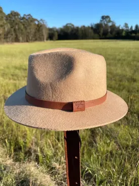 Kids Wool Fedora | Roo Raw Brim