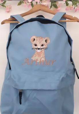 Large Blue Personalised backpacks