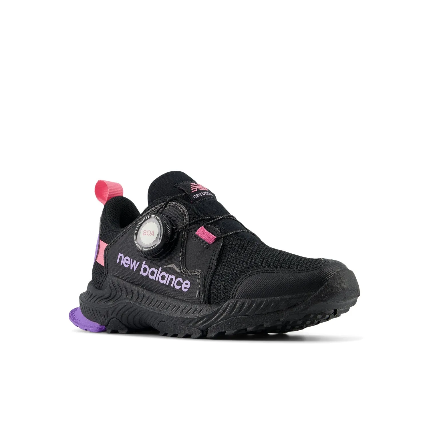 Little Kid's DynaSoft Trail Magic Boa Color: Black/Violet Crush