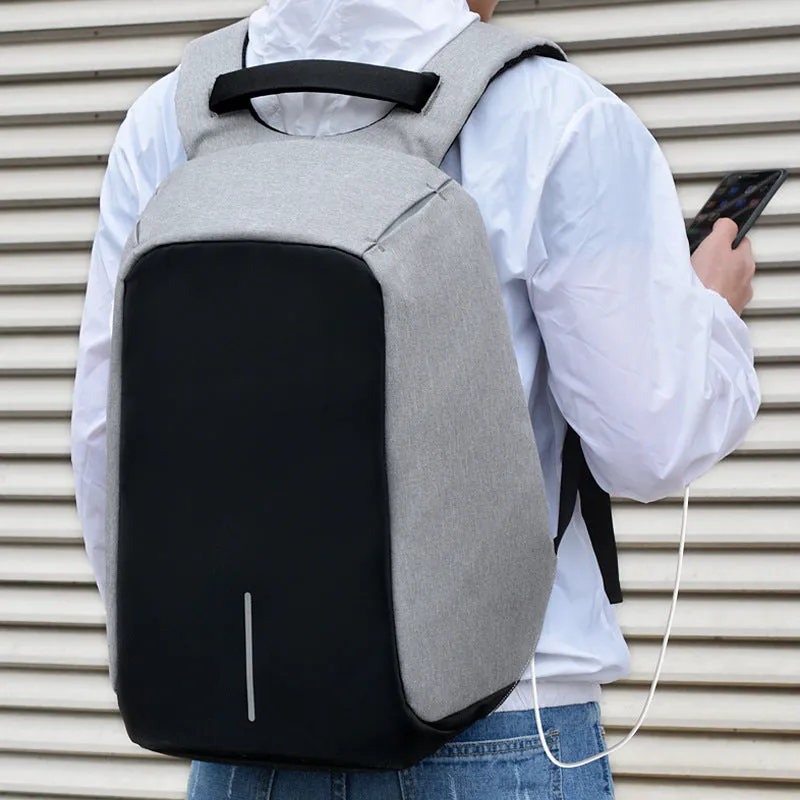 Male Laptop Backpack ; USB Charging Computer Bag for Teenagers