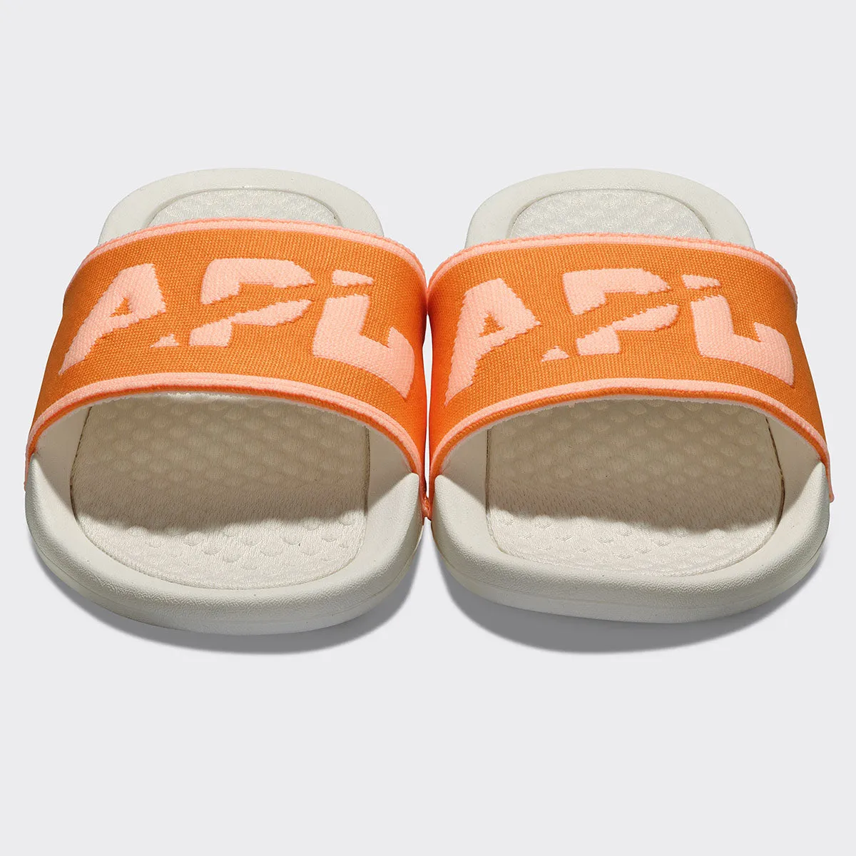 Men's Big Logo TechLoom Slide Ivory / Orange / Neon Peach