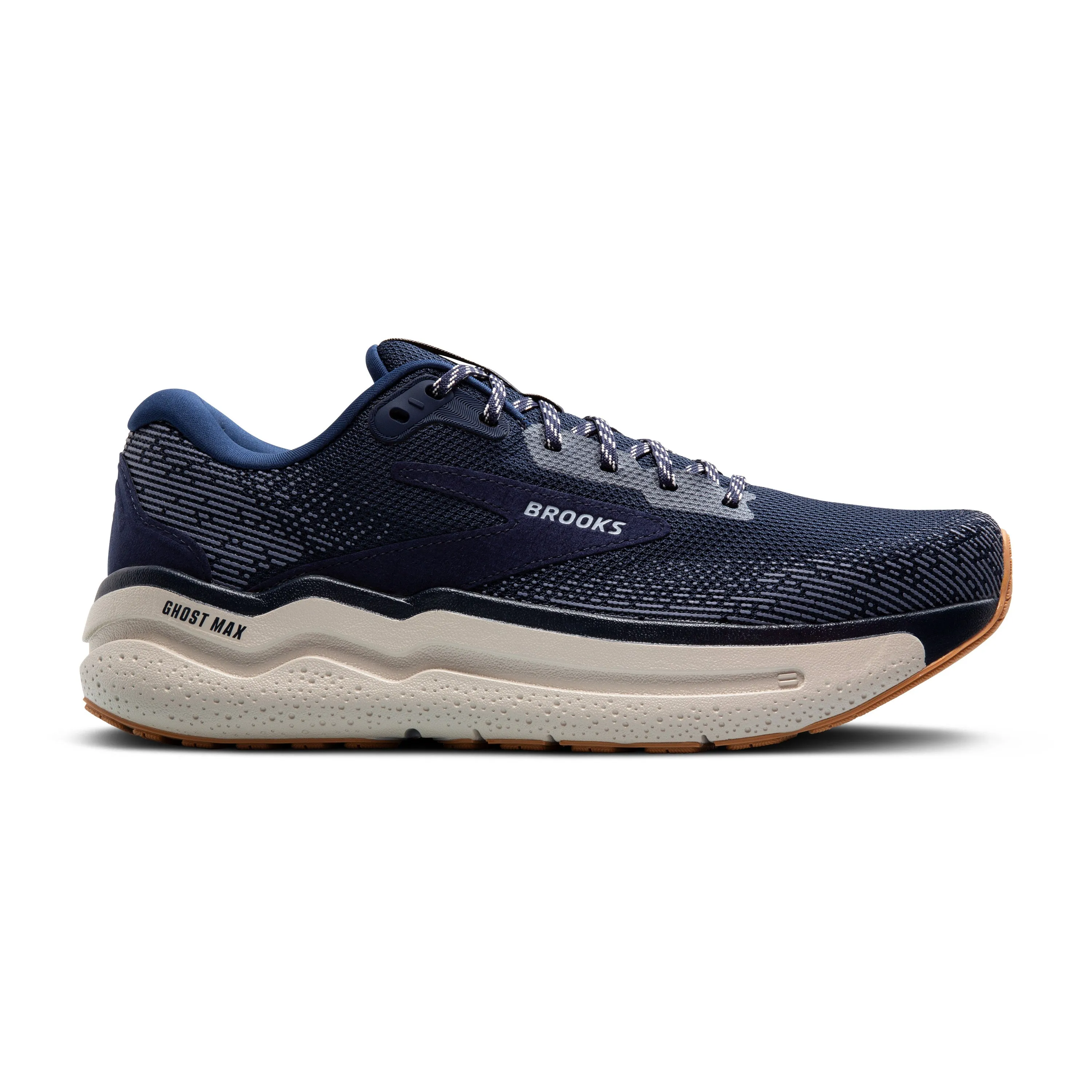 Men's Brooks Ghost Max 2 Color: Peacoat/Stone/Biscuit